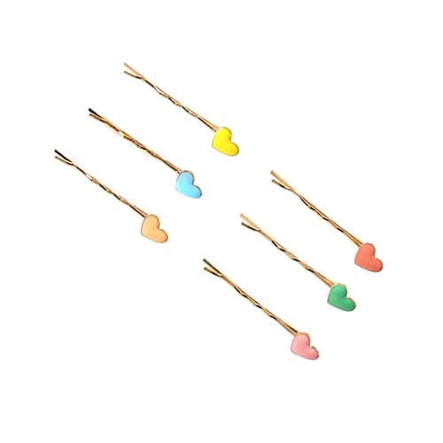 MOTHNUR 6 Stück Teiliges Herz haarspangen Langlebiger Legierung Dekorative Haarklammern für Frauen und Mädchen Modische Haarnadeln für Party Stilvolle Haaraccessoires mit Starkem Halt von MOTHNUR