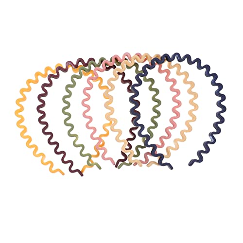 MOTHNUR 6er-pack Gewelltes Stirnband Aus Kunstharz Für Lockiges Dickes Haar Workout-kopfbedeckung Für Mädchen Und Frauen von MOTHNUR