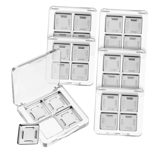 MOTHNUR 6stücke Transparente Leere Lidschattenpaletten Leere Make-up-paletten Für Lidschatten Und Lippenstifte Kosmetiktablett Organizer Mit Klarem Sichtfenster Für Frauen Und Mädchen von MOTHNUR