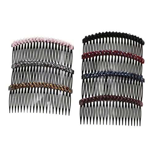 MOTHNUR 7 Stück Teiliges Haarkamm Strasssteinen Zacken haarklammer für Frauen und Mädchen Dekorativer Seitenkamm zum Styling Geeignet für Dünnes und Dickes Haar Vielseitig für Partys und von MOTHNUR