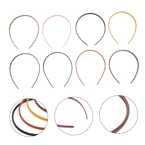 MOTHNUR 8 Stück Teiliges Damen Mattierte Stirnbänder mit Zähnen Rutschfest Stabil für Waschen und Make up Modisch Leichte Kopfbänder für Frauen und Mädchen von MOTHNUR