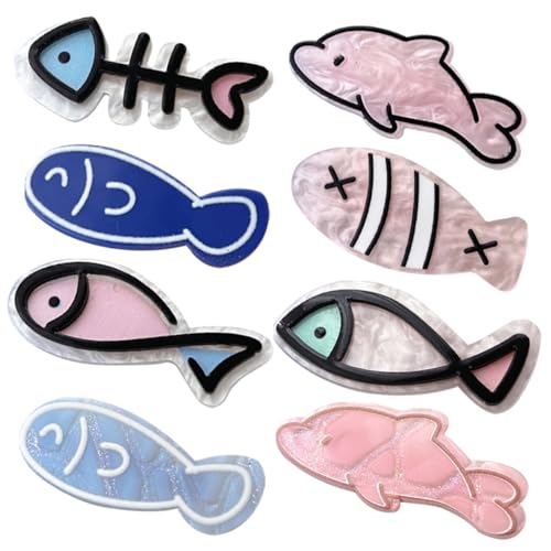 MOTHNUR 8 Stück Teiliges Kleine Haarspangen Cartoon Design Bunte Haarklammern für Mädchen und Frauen Leichte Wiederverwendbare Haarclips für Hochzeit Geburtstag Alltag und Verschiedene von MOTHNUR