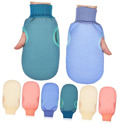 MOTHNUR 8 Stück Teiliges Peeling Handschuh für Körper Peeling Duschhandschuhe mit Elastischem Tiefenreinigung und Sanftes Massageerlebnis für Frauen und Männer zur Effektiven Hautpflege von MOTHNUR