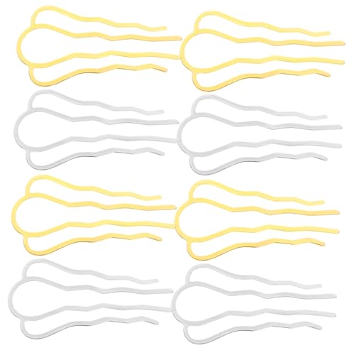 MOTHNUR 8st Haarschmuck Für Mädchen Klauenclips Für Dickes Haar Flechten Krawatten Haarnadel Für Mädchen Haarklammern Haarnadelartig Haarringe Zubehör Netz Friseurklammern Stift Legierung von MOTHNUR