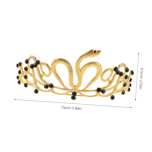MOTHNUR Ägyptische Schlangenkronen Haarreif Damen Brautschmuck mit Strahlenden Strasssteinen Langlebige Legierung für Hochzeit Geburtstag Halloween und Festliche Kostümpartys von MOTHNUR