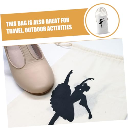 MOTHNUR Ballettschuhe Aufbewahrungstasche aus Robustem Canvas mit Kordelzug für Mädchen Tanzschuhe und Zubehör Vielseitige Tanz Tasche für Ballett und Training von MOTHNUR