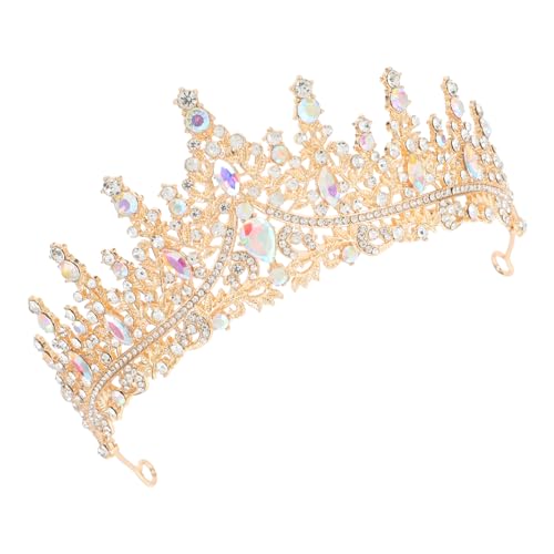 MOTHNUR Barocke Tiara Krone Stirnband Aus Zinklegierung Mit Strasssteinen Für Hochzeit Kostümparty Und Fotoshootings von MOTHNUR