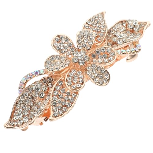 MOTHNUR Blumen Haarspange mit Strass Großer Schmuck haarclip für Damen Robuster Ponytail halter aus Legierung und Vielseitiger Brautschmuck für Alltag Geburtstag und Dating von MOTHNUR