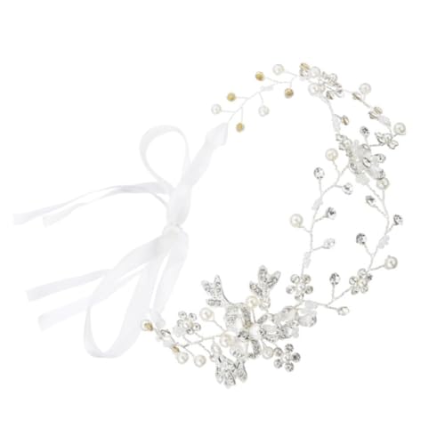 MOTHNUR Braut Haarband aus Silberfarbenem Legierungsmaterial mit Funkelnden Strasssteinen Leichtes Handgefertigtes Damen Kopfschmuckstück für Hochzeit Party und Festliche Anlässe von MOTHNUR