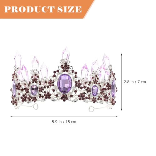 MOTHNUR Braut Kristallkrone mit Ohrringen Strass Tiara und Ohrstecker Elegantes Brautschmuck Hochzeit Glänzendes Diadem für Damen Handgefertigter Kopfschmuck von MOTHNUR