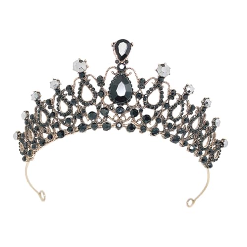 MOTHNUR Braut Tiara Krone Haarschmuck Barock Vintage Stil Hochzeit Kopfschmuck Damen Brautaccessoire mit Funkelnden Schmucksteinen für Besondere Anlässe Wie Hochzeit und Party von MOTHNUR