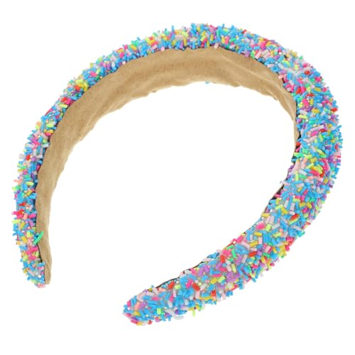 MOTHNUR Breites Gepolstertes Haarband für Frauen Modisches mit Schmuck Besetztes Stirnband Komfortables Hautfreundliches Material Vielseitig für Styling Make up und Tägliche Partys von MOTHNUR