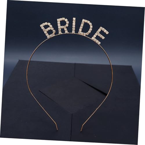 MOTHNUR Bride Haarreif Goldfarbener Buchstaben Stirnband Brautschmuck für Hochzeit Party Damen Elegant Accessoire für Braut und Brautjungfern von MOTHNUR