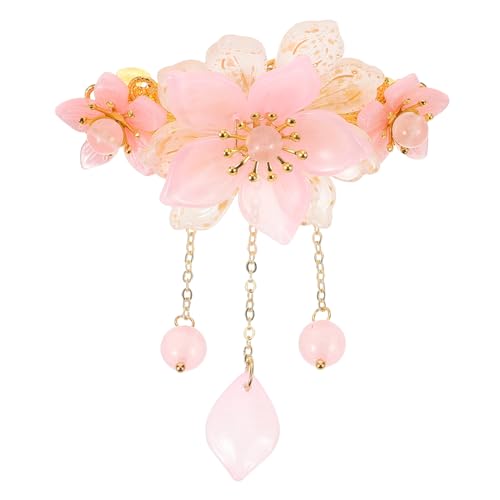 MOTHNUR Chinesische Hanfu Blumen Haarnadel: Chinesische Quaste Kopfbedeckung Retro Hochzeit Bräute Haarschmuck Schmuck Für Mädchen Hochsteckfrisur Lange Haare von MOTHNUR