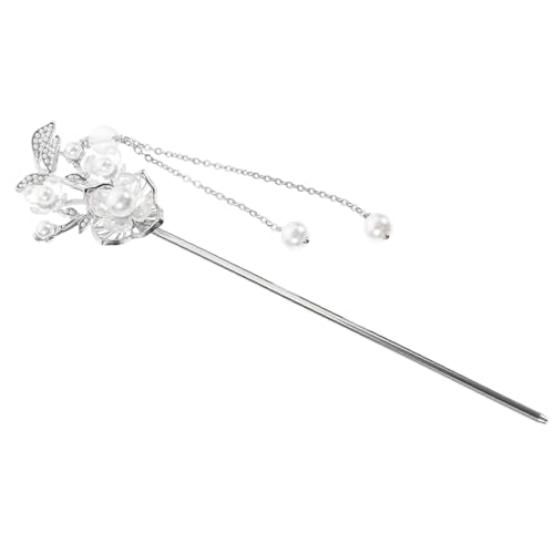 MOTHNUR Chinesischer Haarschmuck Haarstab mit Blumen und Quaste Haarnadel für Dutt Langlebig und Stabil Geeignet für Frauen und Mädchen Klassischer Stil Elegant und Vielseitig von MOTHNUR