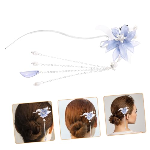 MOTHNUR Chinesischer Haarschmuck Vintage Blumen Haarnadel mit Quaste und Perlen Dekorativer Haarstab für Frauen und Mädchen Eleganter Haarschmuck für Alltag Party Dating Chinesischer Stil von MOTHNUR