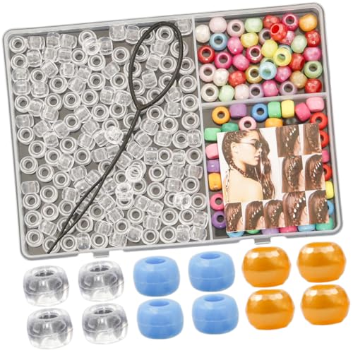 MOTHNUR Dreadlocks Haarschmuck mit Bunten Acrylperlen für Zöpfe und Haarverlängerungen Langlebige Wiederverwendbare Kunststoffhaarschmuckperlen für Party Hochzeit und DIY Bastelarbeiten von MOTHNUR