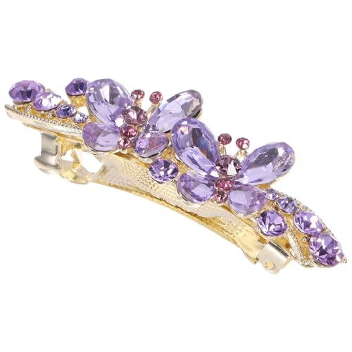 MOTHNUR Elegante Schmetterling Haarspange mit Funkelnden Strasssteinen Kleine Frühling haarklammer für Damen Modisches Haarschmuck accessoire für Partys Hochzeiten und Festliche Anlässe von MOTHNUR