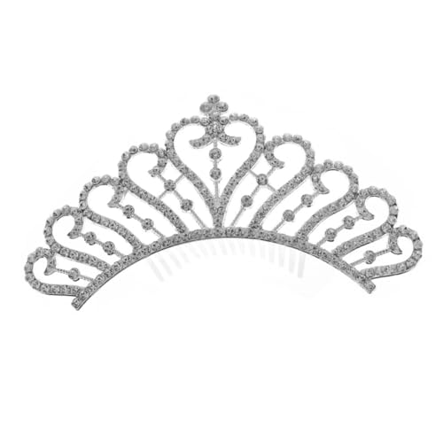 MOTHNUR Eleganter Braut Haarkamm Silber mit Funkelnden Strasssteinen Leichter Hochzeitsschmuck für Damen Langlebiges Legierungs Material Passend für Haartypen Modisches Kopfstück für von MOTHNUR