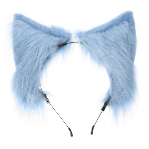 MOTHNUR Flauschiges Katzenohren Haarreif Stirnband aus Kunstpelz Leichtes Bequemes Ohr Stirnband für Damen für Cosplay Party und Alltag Strapazierfähig und Modisch von MOTHNUR