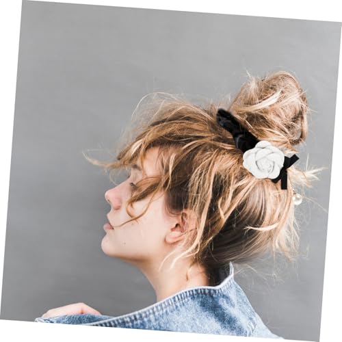 MOTHNUR French Style Haargummi Damen Elegant Elastisch Haarschmuck Große Haarschleife Haarband für Pferdeschwanz mit Komfort und Langlebigkeit für Alltag und Festlichkeiten von MOTHNUR