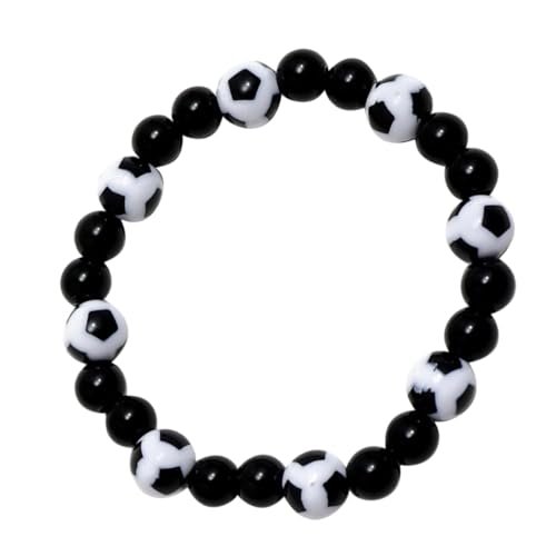MOTHNUR Fußball Beads Armband für Männer Sportliches Schmuckaccessoire Hautfreundlich und Modisches für Fußballfans Strapazierfähiges Perlenarmband für Jungen und Freunde von MOTHNUR