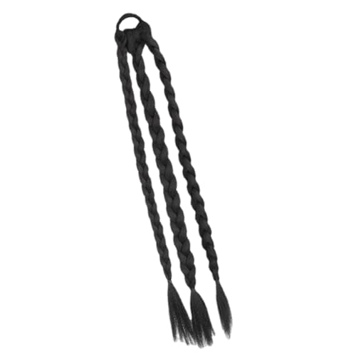 MOTHNUR Geflochtener Langer Pferdeschwanz Haarverlängerung Synthetisches Haar Haargummi Elastisch Natürliches Farbdesign für Damen Mädchen Alltag Party Cosplay von MOTHNUR