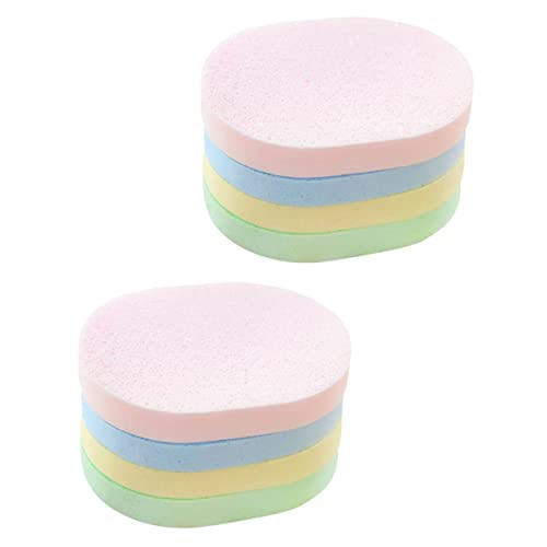 MOTHNUR Gesichtsschwämme 8er-set Verdickte Make-up-entferner-pads Für Sanftes Waschen Des Gesichts Zufällige Farbe von MOTHNUR