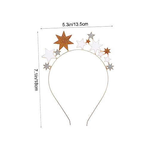 MOTHNUR Goldfarbenes Stern Stirnband aus Langlebiger Legierung mit Schimmerndem Glitzerpulver Bequem und Formstabil Festlicher Haarschmuck für Damen für Geburtstage Hochzeiten und Feste von MOTHNUR