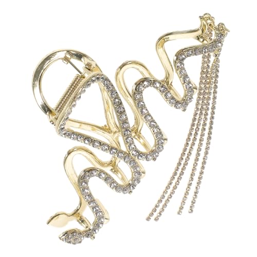 MOTHNUR Große Haarklammer Schlangenform mit Quaste und Strass Stabile Haarkralle für Dickes Dünnes und Langes Haar Modischer Haarschmuck für Frauen und Mädchen Geeignet für Alltag und von MOTHNUR