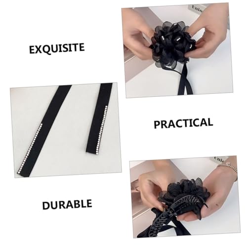 MOTHNUR Große Haarkralle mit Blumen und Tassel Stabile Haarklammer für Dünnes und Dickes Haar Eleganter Haarschmuck für Damen Robustes Material Dekorative Haarklammer für Alltags und von MOTHNUR