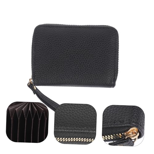 MOTHNUR Große Kapazität Damen Kartenetui mit Reißverschluss Kleine Clutch Geldbörse aus PU mit Münzfach und Mehreren Fächern für Outdoor Shopping und Business von MOTHNUR