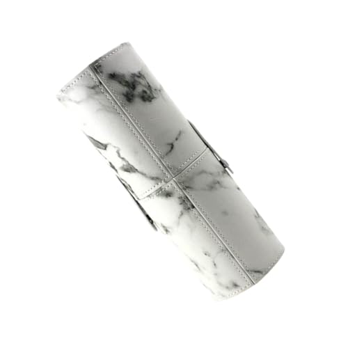 MOTHNUR Große Marmor Kosmetik Pinsel Tasche Tragbare Makeup Pinselhalterung Leichtes PU Material Kompakter Organizer Für Damen Reise Und Zuhause von MOTHNUR