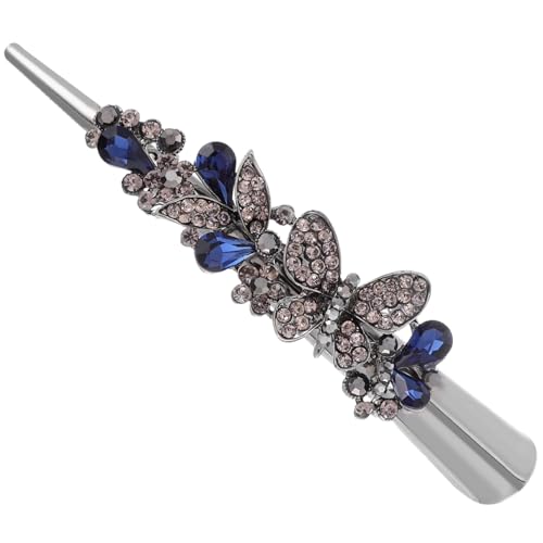 MOTHNUR Große Retro Haarklammer Damen mit Strass Stabiler Haarclip für Dickes und Leichter Vintage Haarschmuck mit Schmetterlingsdesign Robustes Styling Zubehör für Vielseitige Anlässe von MOTHNUR