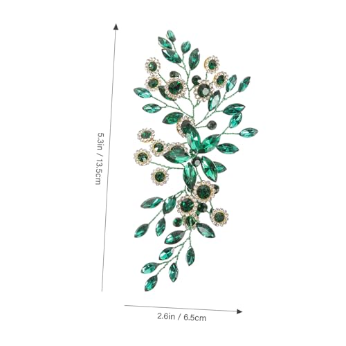 MOTHNUR Grüner Schmuck Haarschmuck Braut Hochzeit Haarschmuck für Brautjungfern Stilvoller Braut Haarreif Accessoire für Hochsteckfrisuren und Festliche Anlässe von MOTHNUR