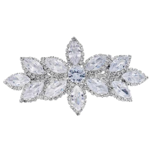 MOTHNUR Haarklammer mit Strasssteinen Eleganter Haarschmuck für Hochzeit und Party Silberner Braut Haarclip Vintage Haarspange Vielseitig für Damen und Mädchen von MOTHNUR