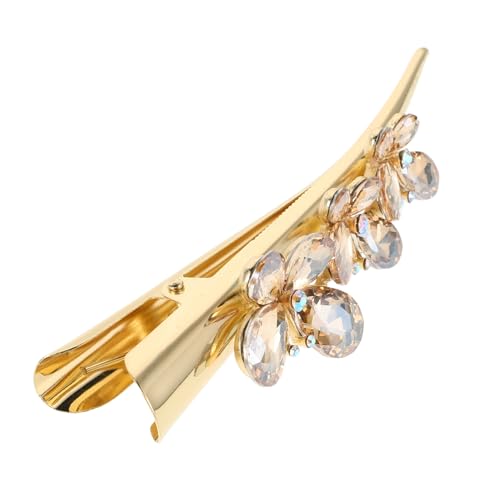 MOTHNUR Rhinestone Haarklammer Für Damen Strass Haarspange Mit Robustem Federmechanismus Eleganter Haarschmuck Für Hochzeiten Partys Und Alltag Champagnerfarbe von MOTHNUR