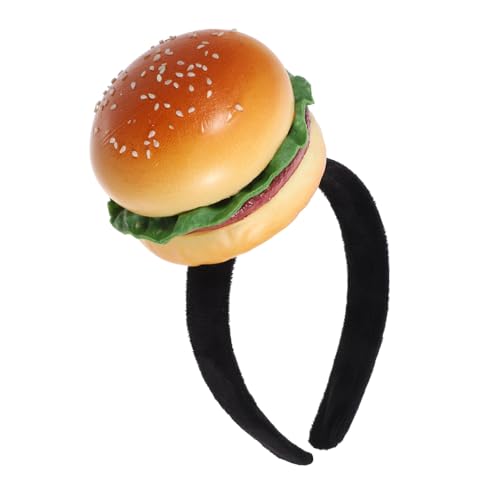 MOTHNUR Hamburger Stirnband Aus Schwammmaterial Party-kostüm Kopfbedeckung Cosplay Haar-hoop Accessoire Für Weihnachten Halloween Und Mottofeste von MOTHNUR