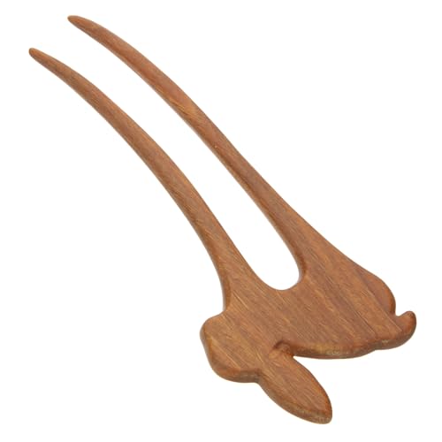 MOTHNUR Handgefertigter Holz Haarstab Retro Haarnadel mit Häschenmotiv Langlebig und Stabil für Mädchen und Frauen Chinesischer Vintage Haarschmuck Styling Accessoire von MOTHNUR