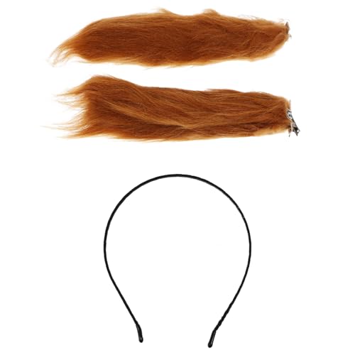 MOTHNUR Hasenohren Haarreif Plüsch Bunny Ear Headband Niedlicher Kopfschmuck für Party Alltag Damen und Mädchen Charmanter Haarreif mit Weichem Braunem Fell Leicht und Tragbar von MOTHNUR