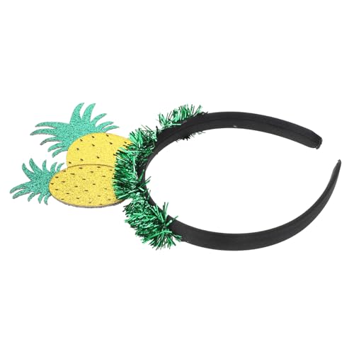 MOTHNUR Hawaiianischer Ananas Haarreif Leichtes Party accessoire Glitzerndes Fruchtmotiv Luau Pool Fotorequisit für Mädchen Familienfeiern und Kostümpartys von MOTHNUR