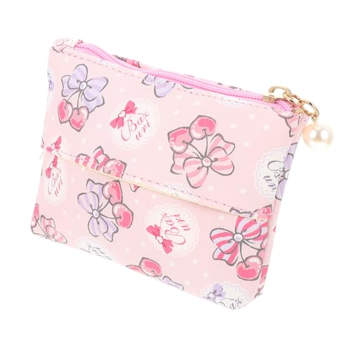 MOTHNUR Kleine Leichte Kosmetiktasche mit Langlebigem Material Tragbare Portemonnaie Aufbewahrungstasche Kompakt für Reisen Party und Alltag Modisches Design Kirschmuster von MOTHNUR