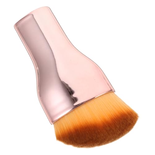 MOTHNUR Kleiner Tragbarer Foundation Pinsel in Roségold für Frauen Einzigartig Geformt für Gleichmäßiges Müheloses Auftragen Leicht zu Reinigen Kompatibel mit Flüssiger und Cremiger von MOTHNUR