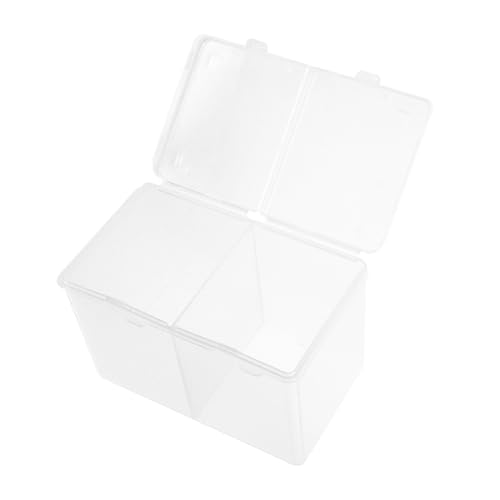 MOTHNUR Kosmetikbox mit Deckel Transparenter Kunststoff aufbewahrungsbehälter für Wattepads Fächer Praktischer Make up Organizer für Frauen Langlebig und Sauber als Geschenk von MOTHNUR
