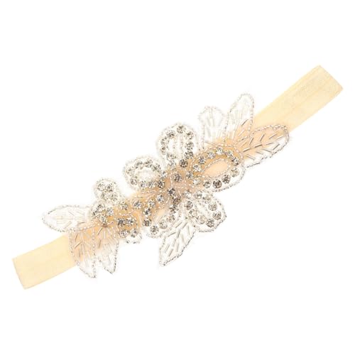 MOTHNUR Mädchen Haarband mit Funkelnden Strasssteinen und Floralen Akzenten Elastisch und Weich für Neugeborene Junge Mädchen und Kleinkinder Perfektes Accessoire für Fotoshootings und von MOTHNUR