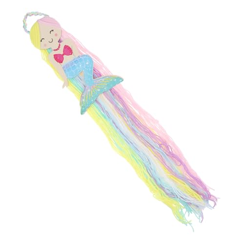 MOTHNUR Meerjungfrau Haarschmuck Organizer mit Quasten Wandhängender Haarspangenhalter für Mädchenzimmer Dekoration Praktischer Haarclip Halter für Kinderzimmer Wanddeko von MOTHNUR