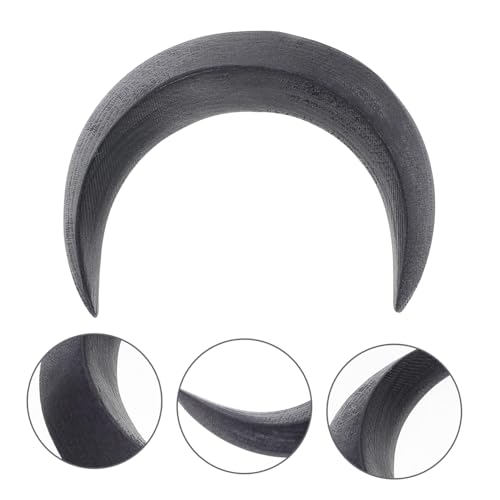 MOTHNUR Mondförmige Haargabel Schwarz Klein Leichtes Haaraccessoire für Damen Eleganter Haarschmuck für Verschiedene Frisuren Stilvoller Haarstab für Alltag und Party von MOTHNUR