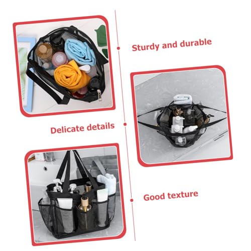 MOTHNUR Multifunktionale Kosmetiktasche mit Mehrfachfächern Verschleißfester Kulturbeutel für Damen Leichter Wasch Schminkbeutel Tragbar für Reise und Outdoor Schwarzer Organizer von MOTHNUR