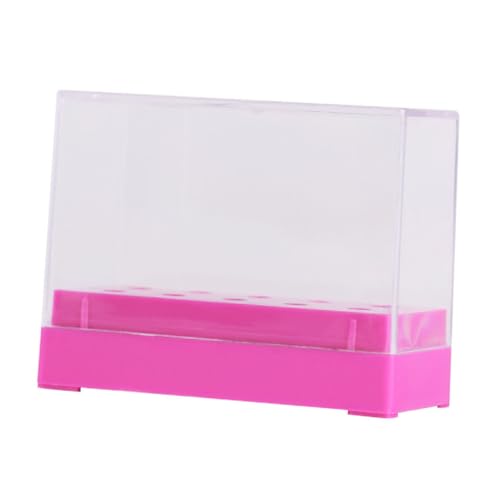 MOTHNUR Nagelbohrer Bits Aufbewahrungsbox Transparent Organizer für Maniküre Fräser Gelnägel Halter Praktisch Sicher und Langlebig für und Zuhause von MOTHNUR