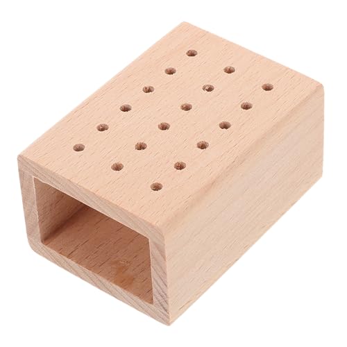 MOTHNUR Nagelbohrerhalter aus Holz Nagelkunst Aufbewahrungsregal Werkzeugbit Organizer für Nagelstudio und Heimgebrauch Robust Pflegeleicht Kompakt Tischorganizer von MOTHNUR